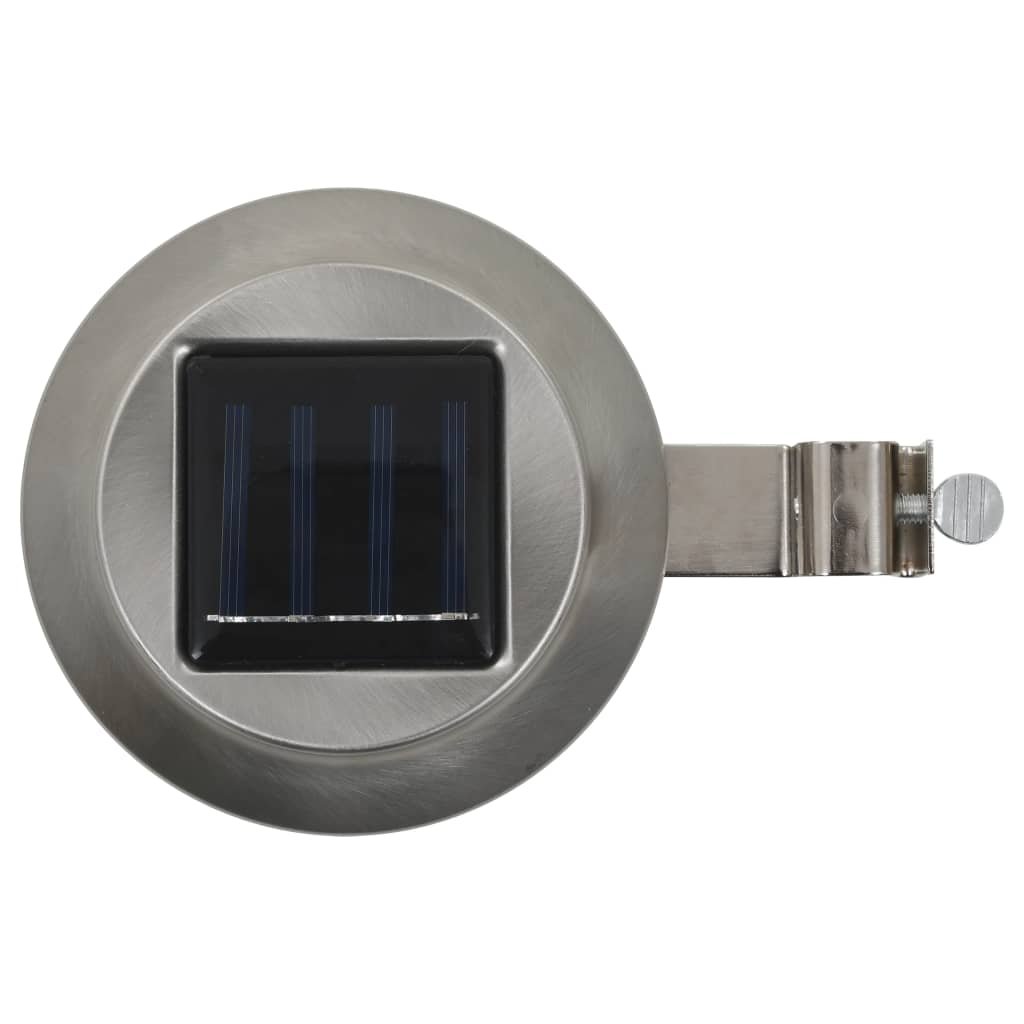 vidaXL LED-solarlampen rond 12 cm wit 6 st