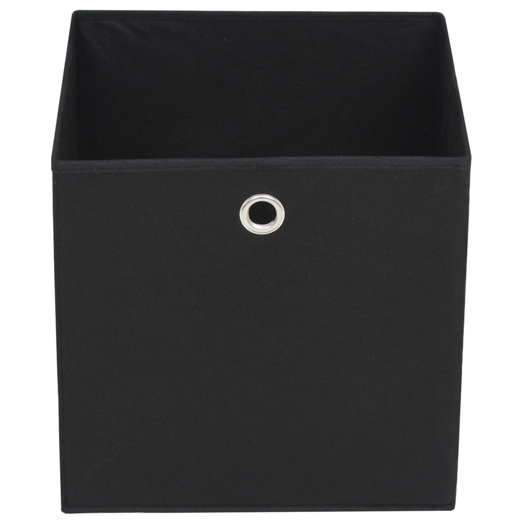 vidaXL Opbergboxen 10 st 32x32x32 cm nonwoven stof zwart
