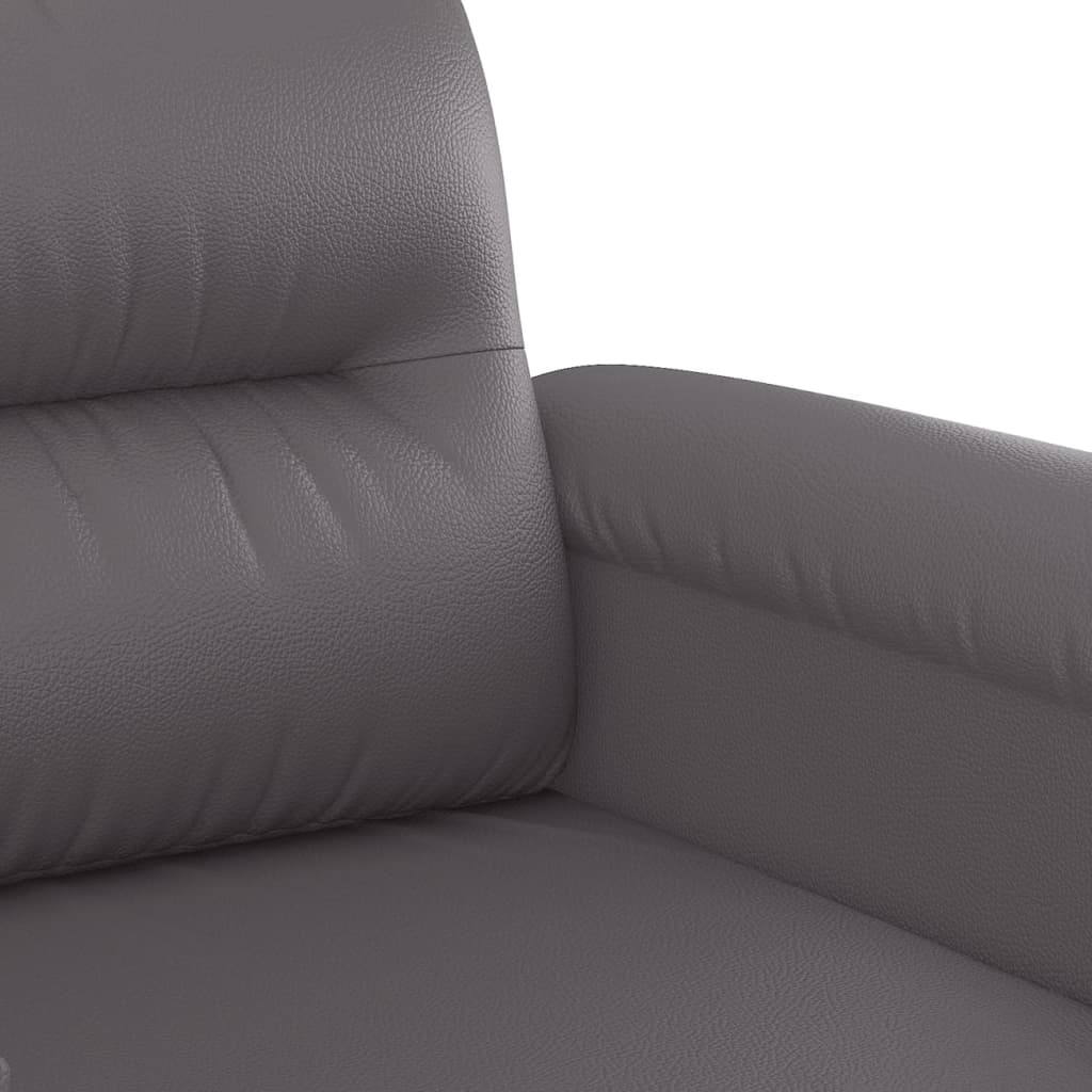 vidaXL 2-delige Loungeset met kussens kunstleer grijs