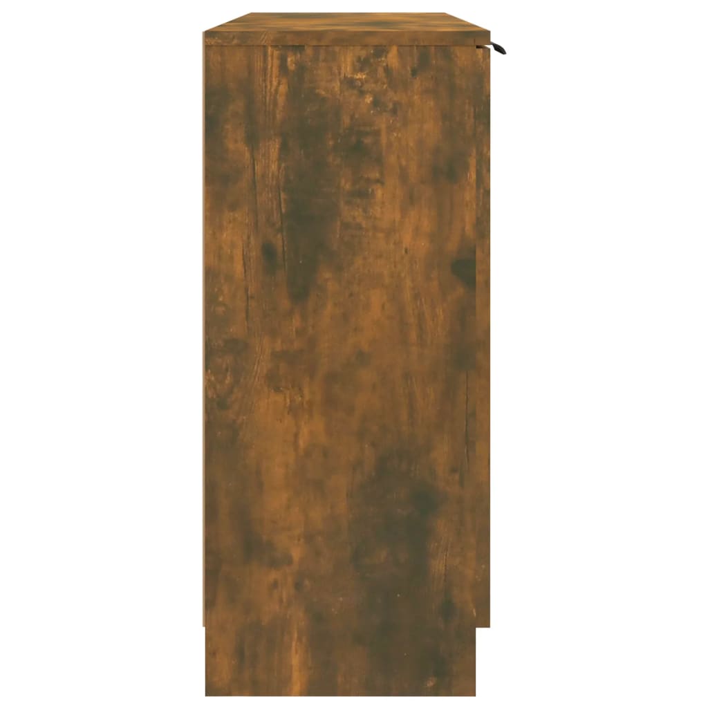 vidaXL Dressoir 90,5x30x70 cm bewerkt hout gerookt eikenkleurig