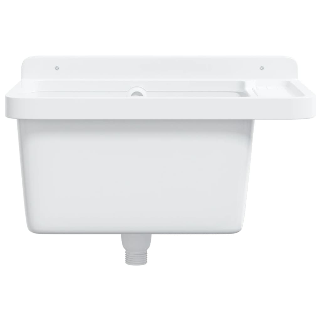 Wasbak wandgemonteerd 40x40x24 cm hars grijs