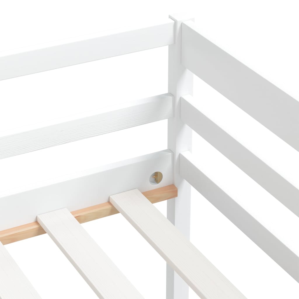 Bedframe Wit 90 x 220 cm Massief grenenhout | Design Decor Outlet