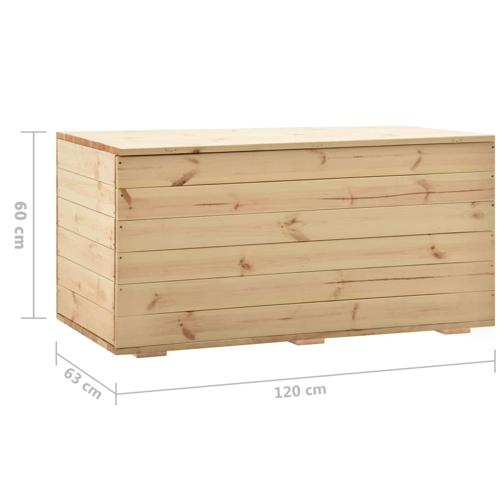 vidaXL Opbergbox 120x63x60 cm massief grenenhout