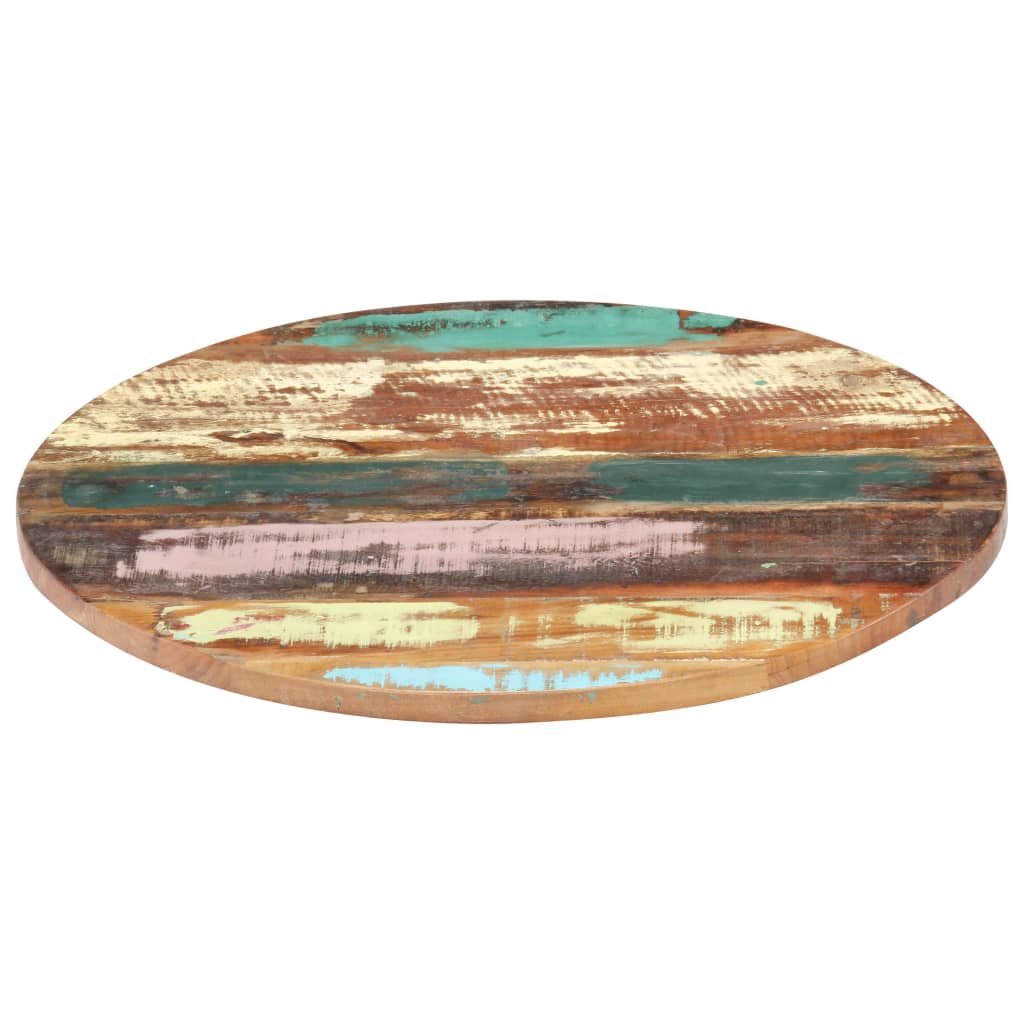 vidaXL Tafelblad rond 25-27 mm 50 cm massief gerecycled hout
