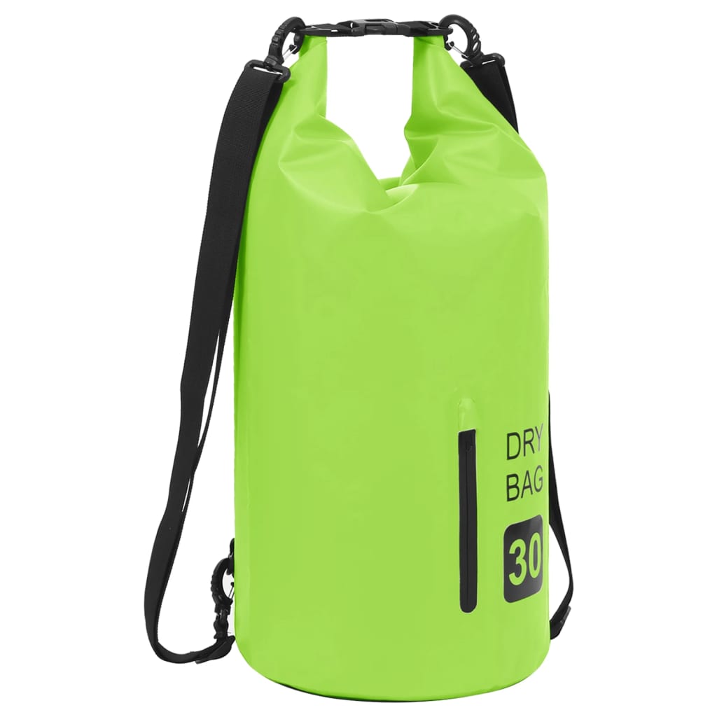 vidaXL Drybag met rits 30 L PVC groen