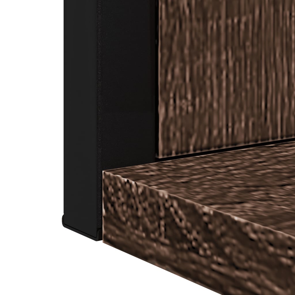 vidaXL Badkamerspiegel met schap 50x12x60 cm hout bruin eikenkleurig