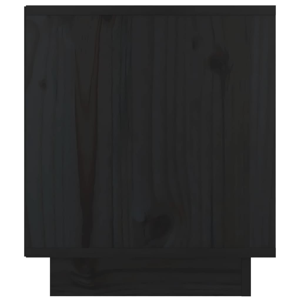 vidaXL Nachtkastje 40x34x40 cm massief grenenhout zwart