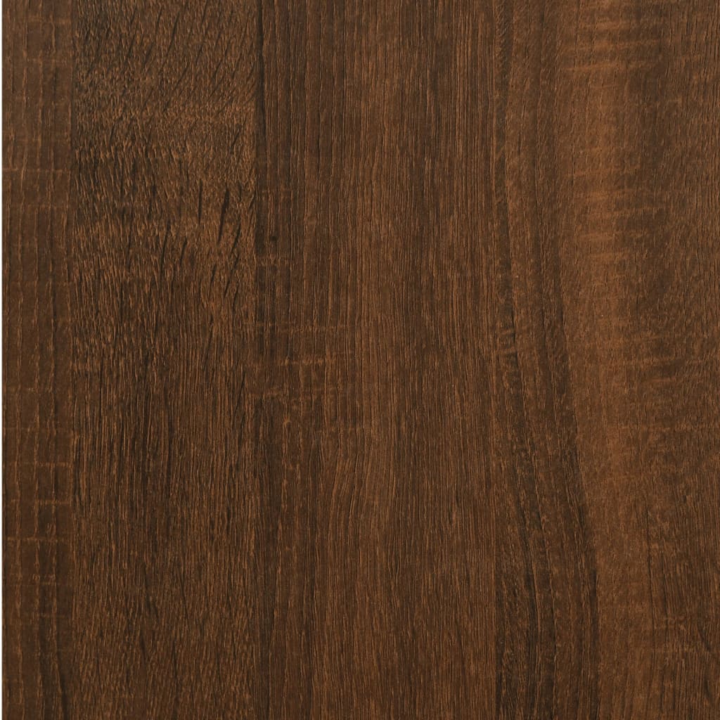 vidaXL Nachtkastje 40x35x70 cm bewerkt hout bruin eikenkleur