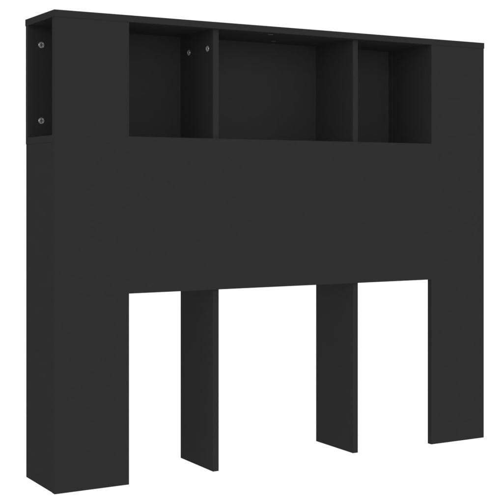 vidaXL Hoofdbordkast 120x18,5x102,5 cm zwart