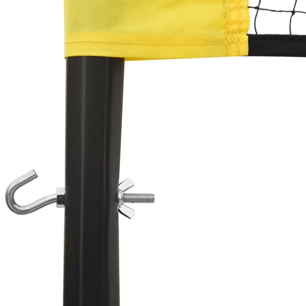 vidaXL Volleybalnet 823x244 cm PE-stof geel en zwart