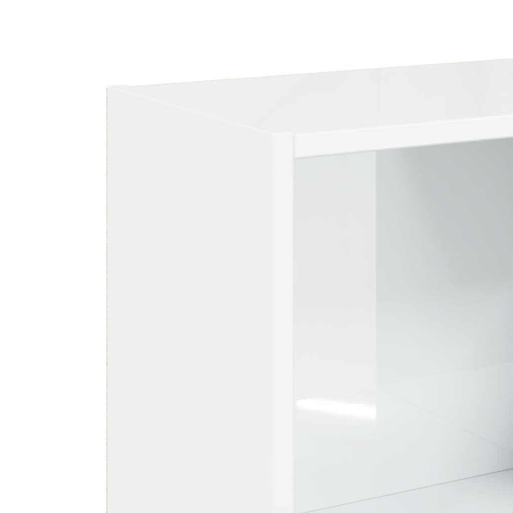 vidaXL Boekenkast met 3 schappen 40x24x109 cm hout hoogglans wit