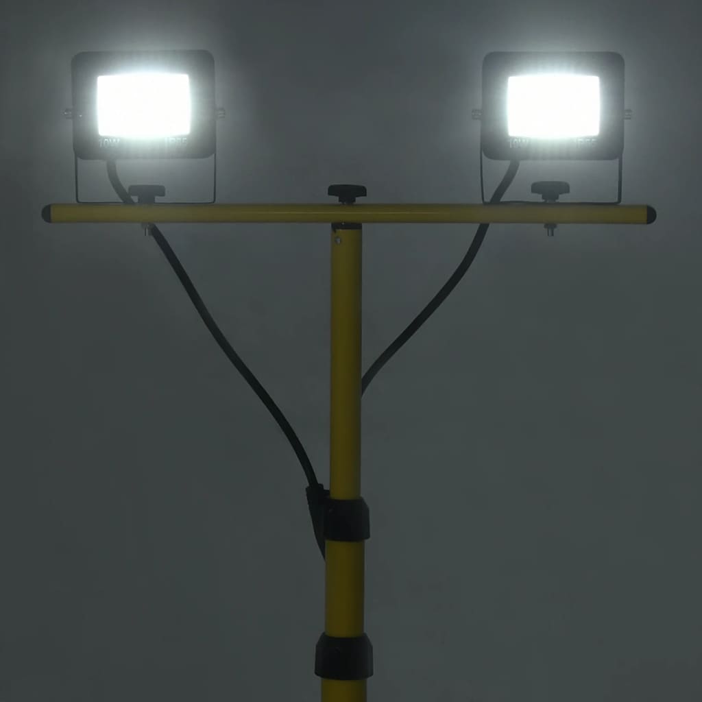 vidaXL Spotlight met statief LED 2x10 W koudwit