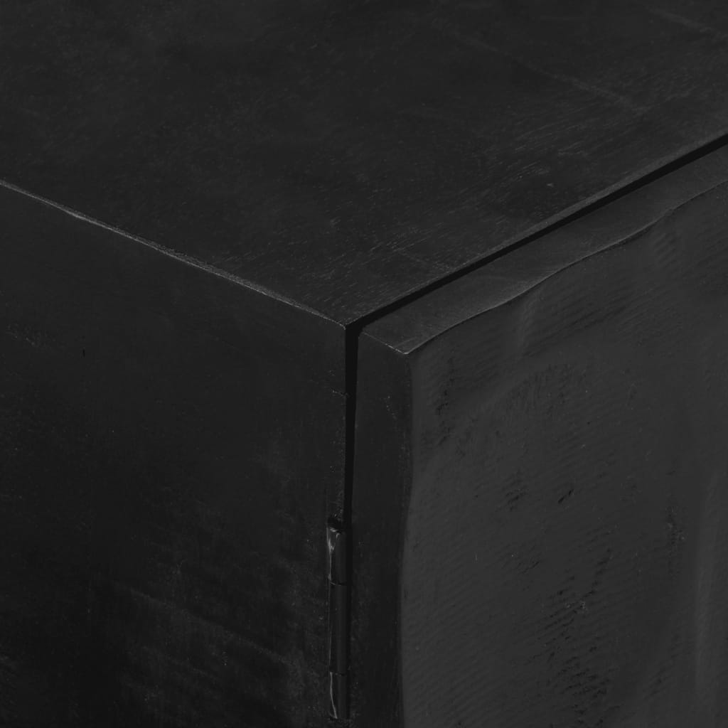 vidaXL Tv-meubel 110x30x40 cm massief mangohout en ijzer zwart