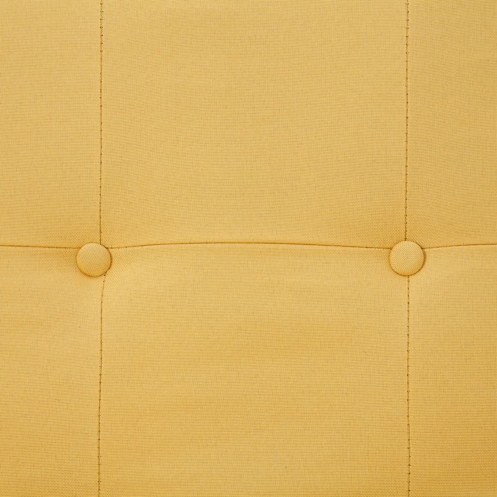 vidaXL Slaapbank met armleuning polyester geel