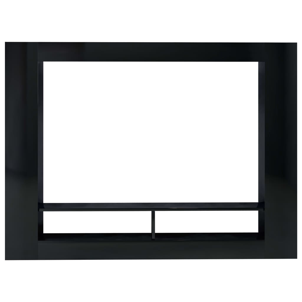 vidaXL Tv-meubel 59,8"x8,7"x44,5" bewerkt hout hoogglans zwart