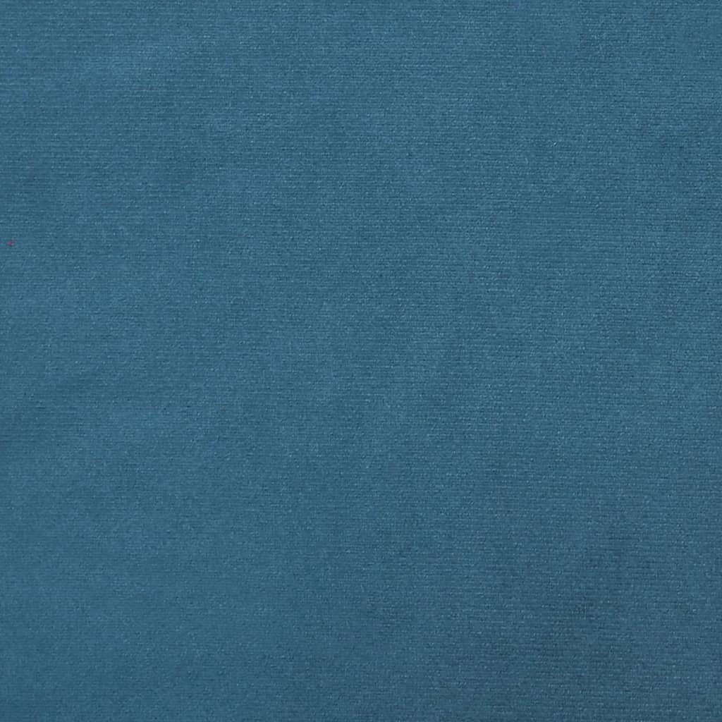 vidaXL 3-delige Loungeset met kussens fluweel blauw