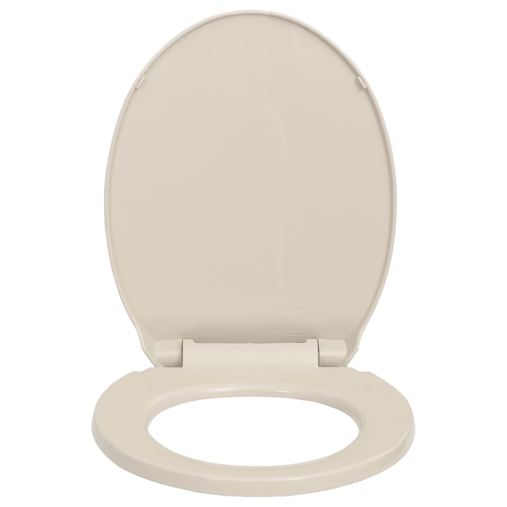 vidaXL Toiletbril soft-close ovaal abrikooskleurig