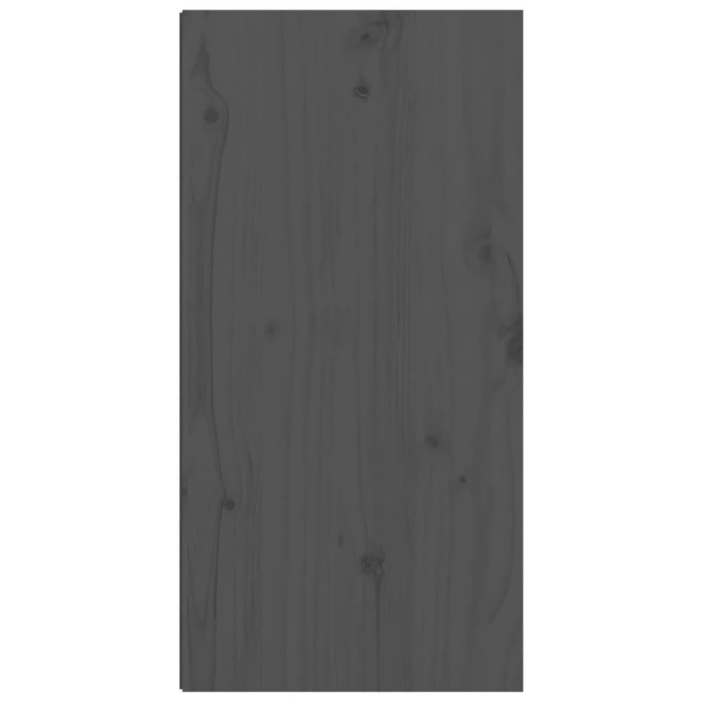 vidaXL Wandkast 30x30x60 cm massief grenenhout grijs
