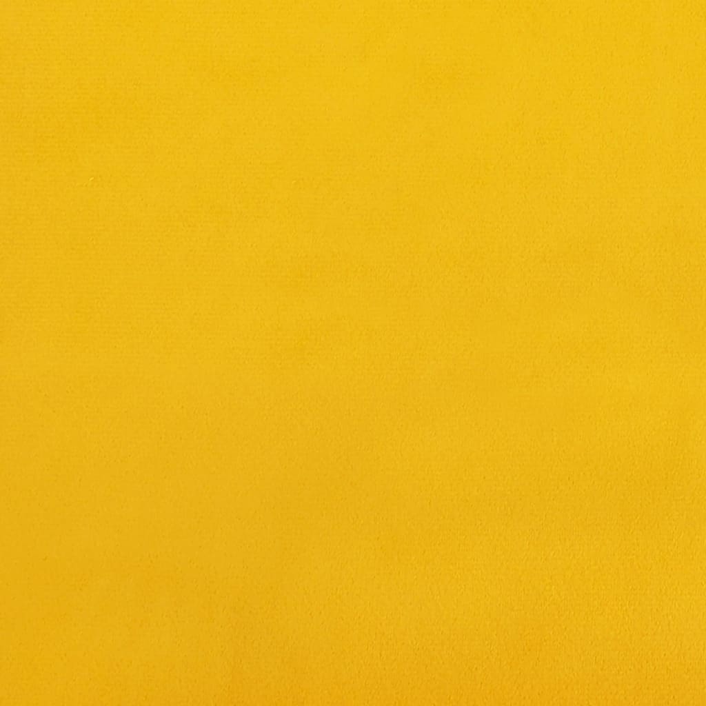vidaXL 4-delige Loungeset met kussens fluweel geel