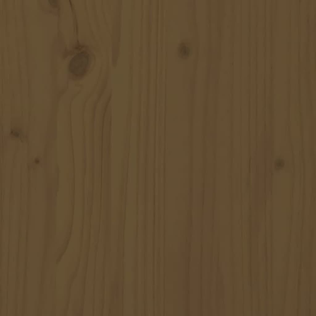 vidaXL Bedframe met hoofdbord hout honingbruin 2FT6 Small Single