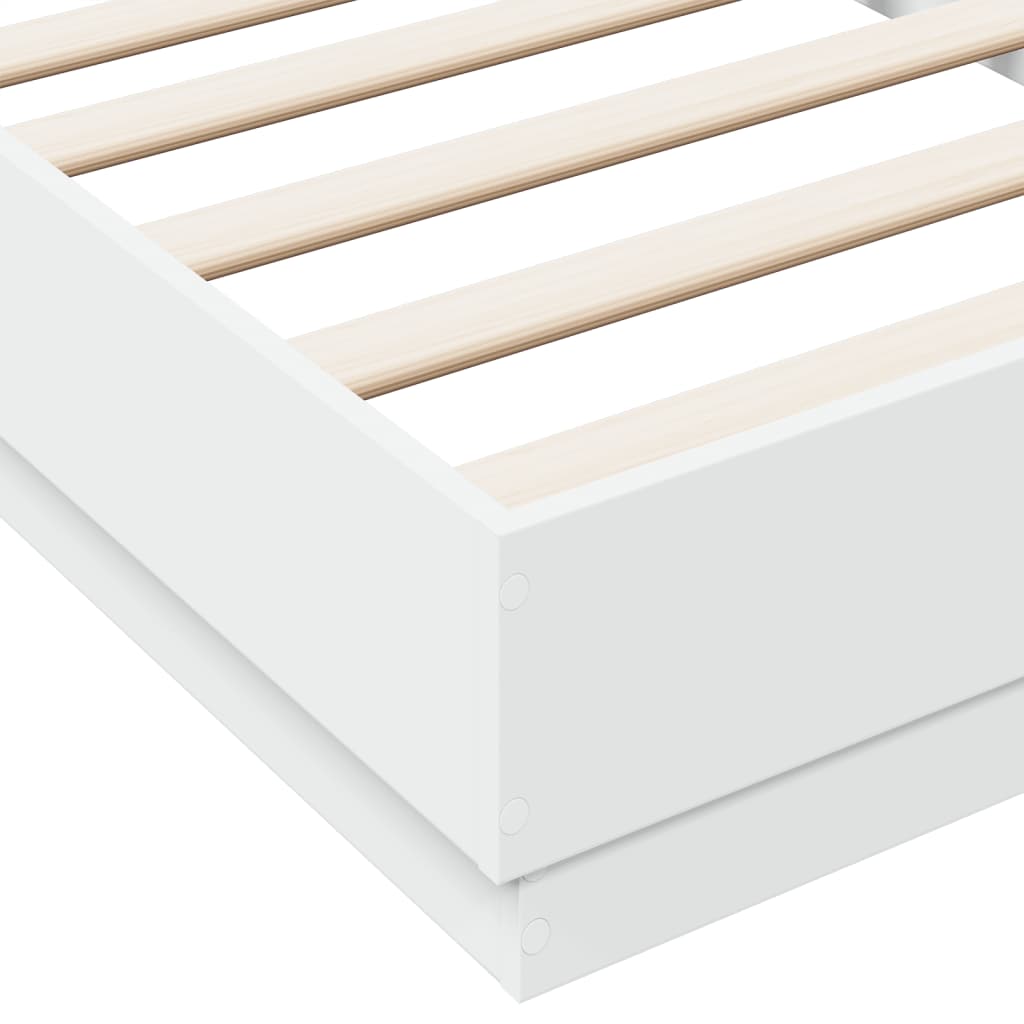 vidaXL Bedframe bewerkt hout wit 90x190 cm