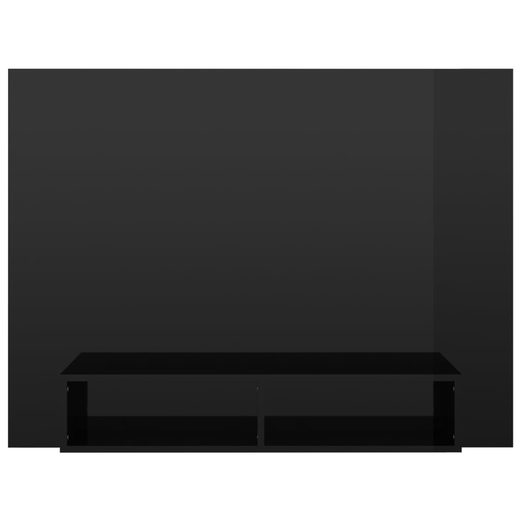 vidaXL Tv-wandmeubel 120x23,5x90 cm spaanplaat hoogglans zwart