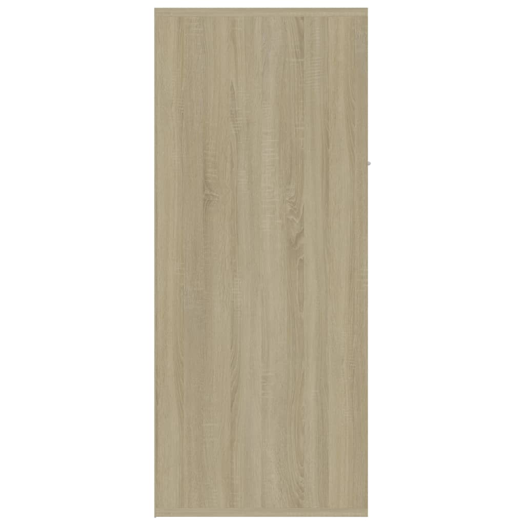 vidaXL Schoenenkast 60x35x84 cm bewerkt hout wit sonoma eikenkleurig