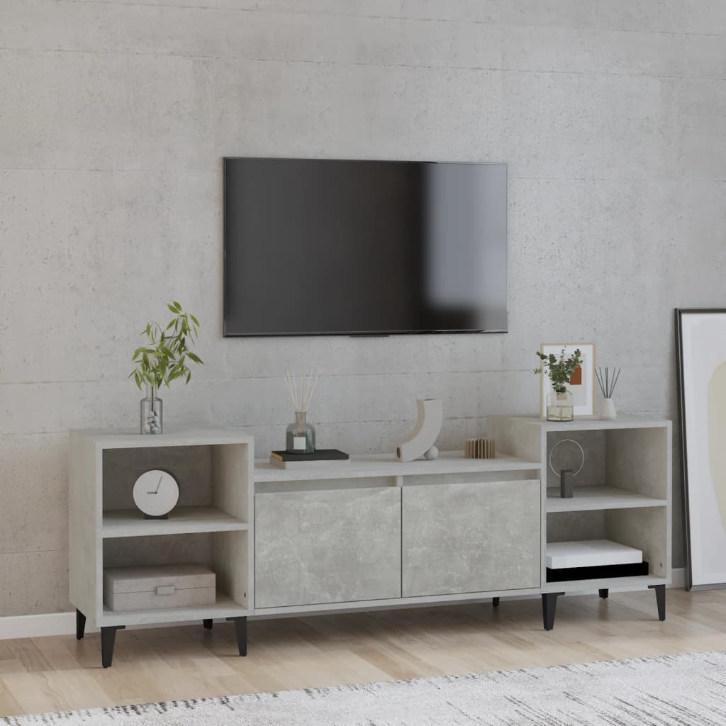 vidaXL Tv-meubel 160x35x55 cm bewerkt hout betongrijs