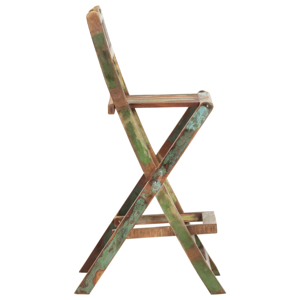 vidaXL Tuinbarstoelen inklapbaar 2 st massief gerecycled hout
