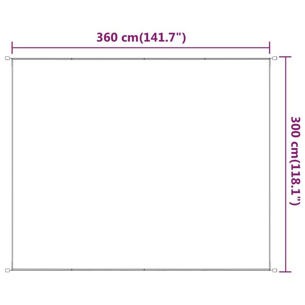 vidaXL Luifel verticaal 300x360 cm oxford stof lichtgroen