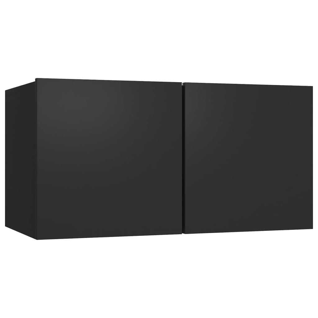 vidaXL Tv-meubelen 4 st 60x30x30 cm spaanplaat zwart