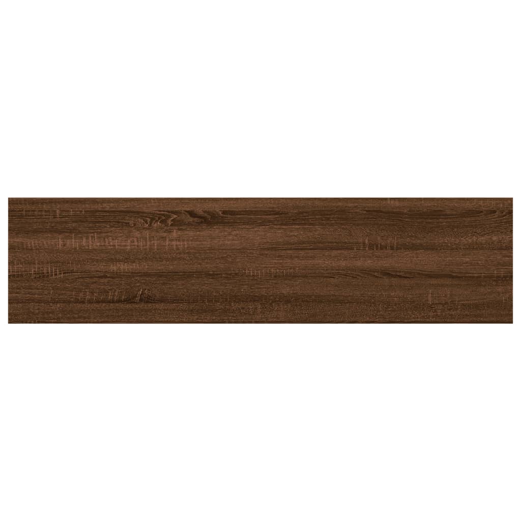 vidaXL Wandschappen 4 st 40x10x1,5 cm bewerkt hout bruineikenkleurig