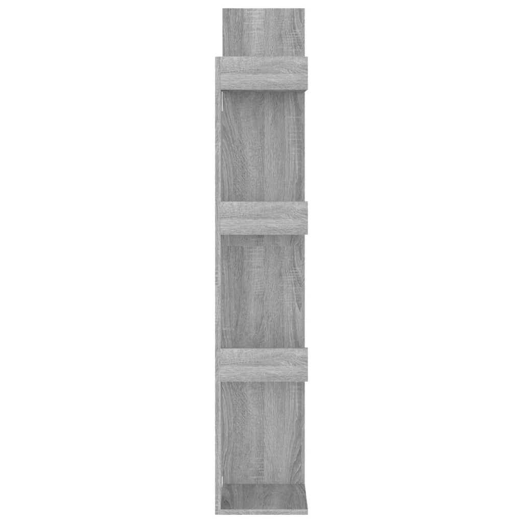 vidaXL Boekenkast 48x25,5x140 cm bewerkt hout grijs sonoma eikenkleur