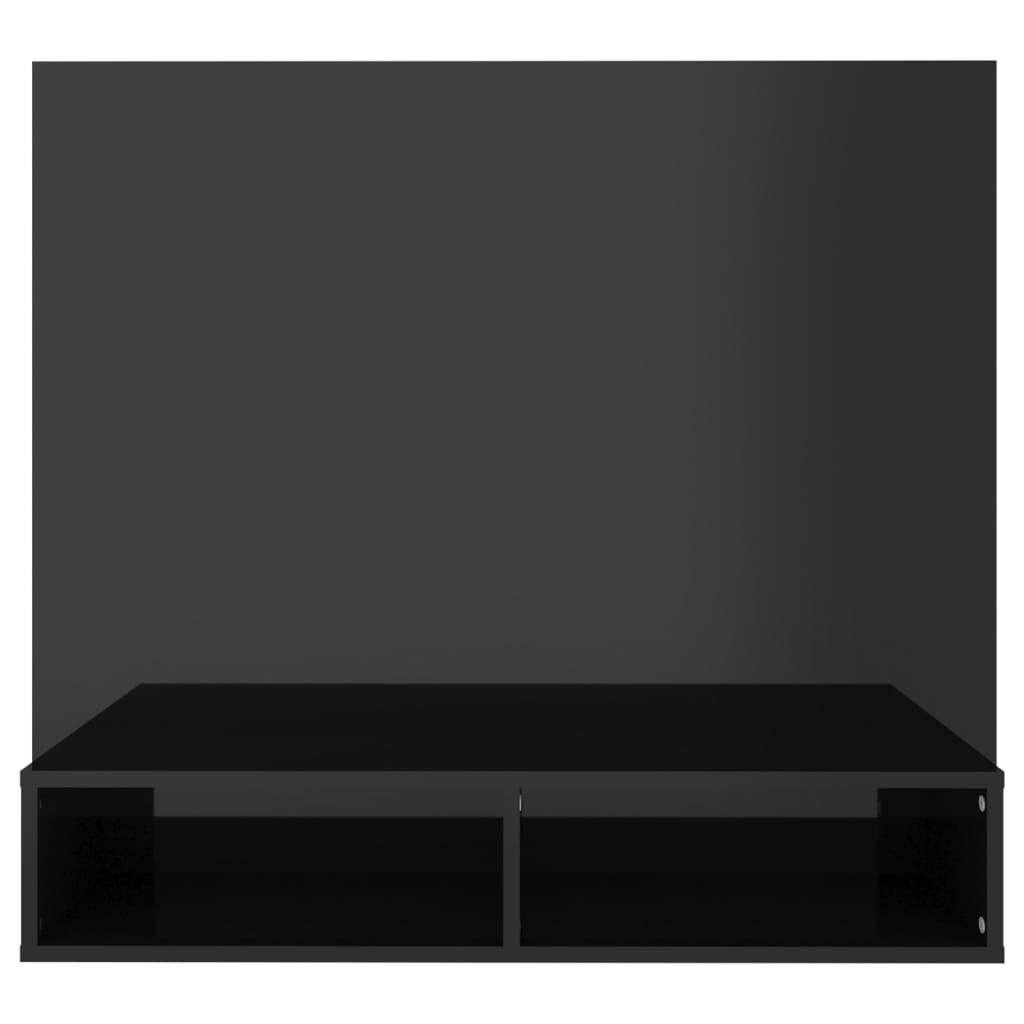 vidaXL Tv-wandmeubel 102x23,5x90 cm spaanplaat hoogglans zwart