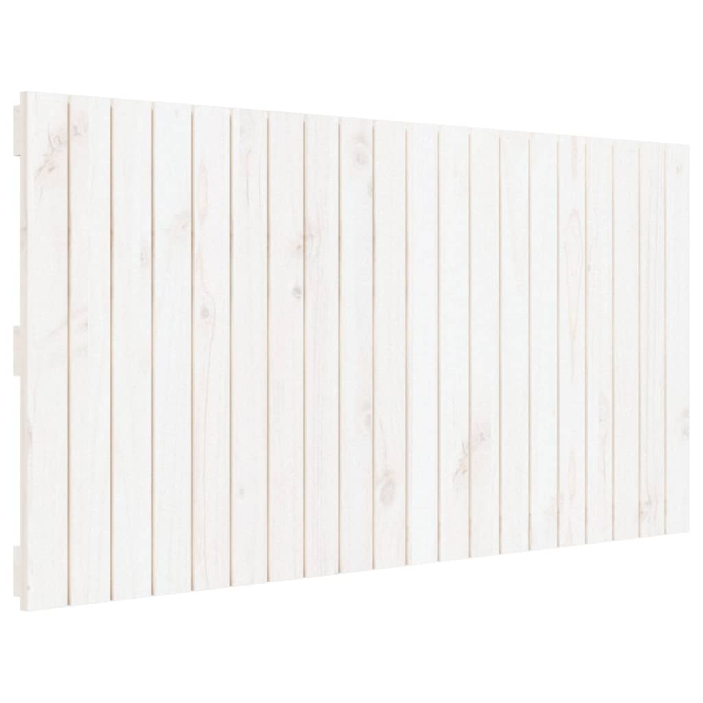 vidaXL Wandhoofdbord 127,5x3x60 cm massief grenenhout wit