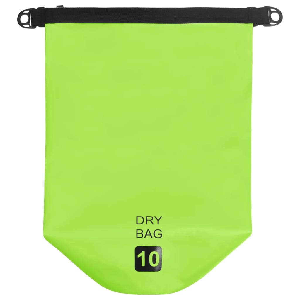 vidaXL Drybag 10 L PVC groen
