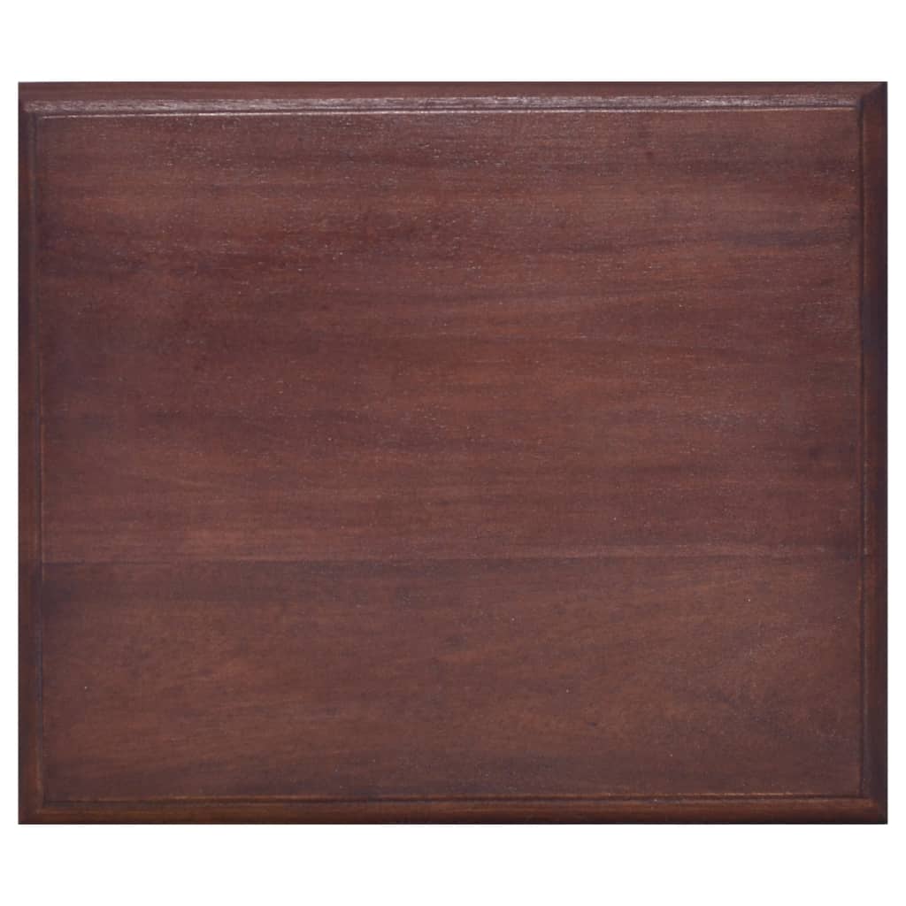 vidaXL Nachtkastje 35x30x60 cm massief mahoniehout klassiek bruin