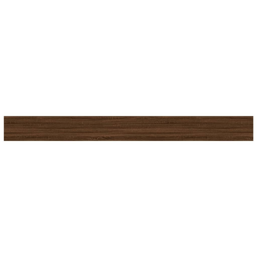 vidaXL Wandschappen 4 st 100x10x1,5 cm bewerkt hout bruineikenkleurig
