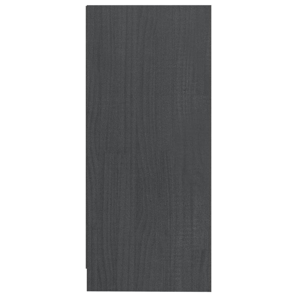vidaXL Bijzetkast 35,5x33,5x76 massief grenenhout grijs