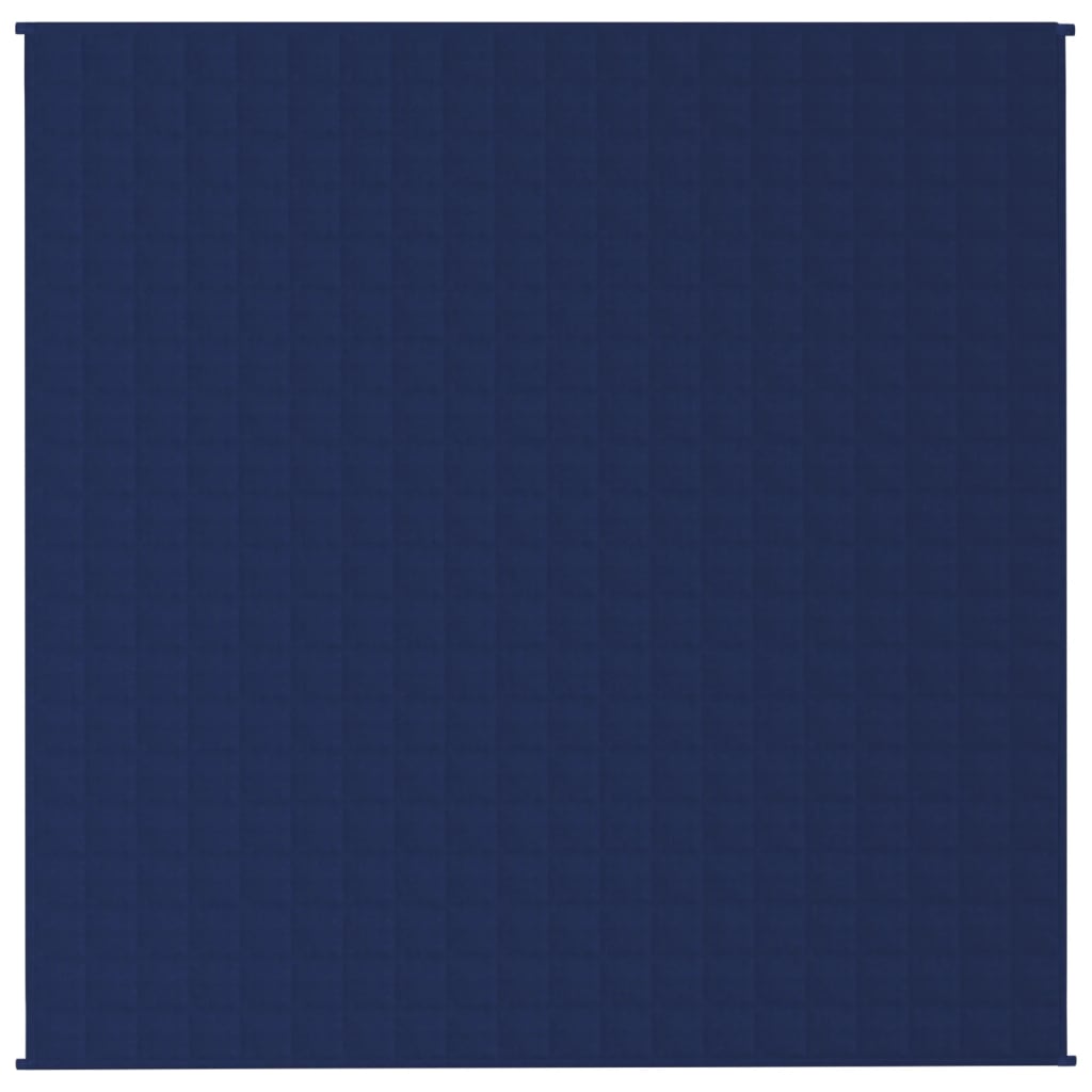 vidaXL Verzwaringsdeken 200x200 cm 9 kg stof blauw