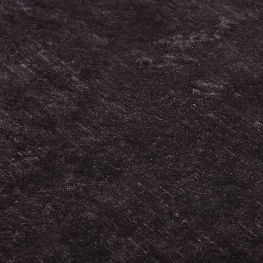 vidaXL Vloerkleed wasbaar anti-slip 120x180 cm zwart en goudkleurig
