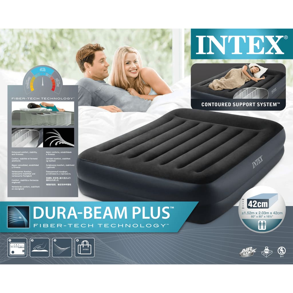 Intex Luchtbed Dura-Beam Plus Pillow Rest Raised queen 42 cm