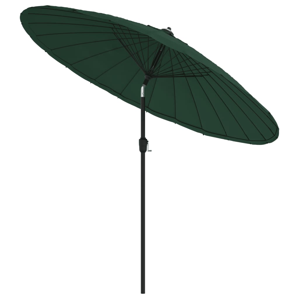 vidaXL Parasol met aluminium paal 270 cm groen