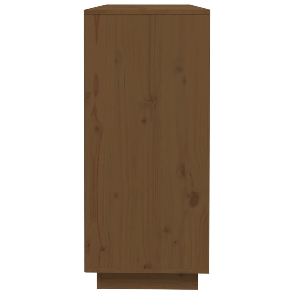 vidaXL Dressoir 110,5x35x80 cm massief grenenhout honingbruin