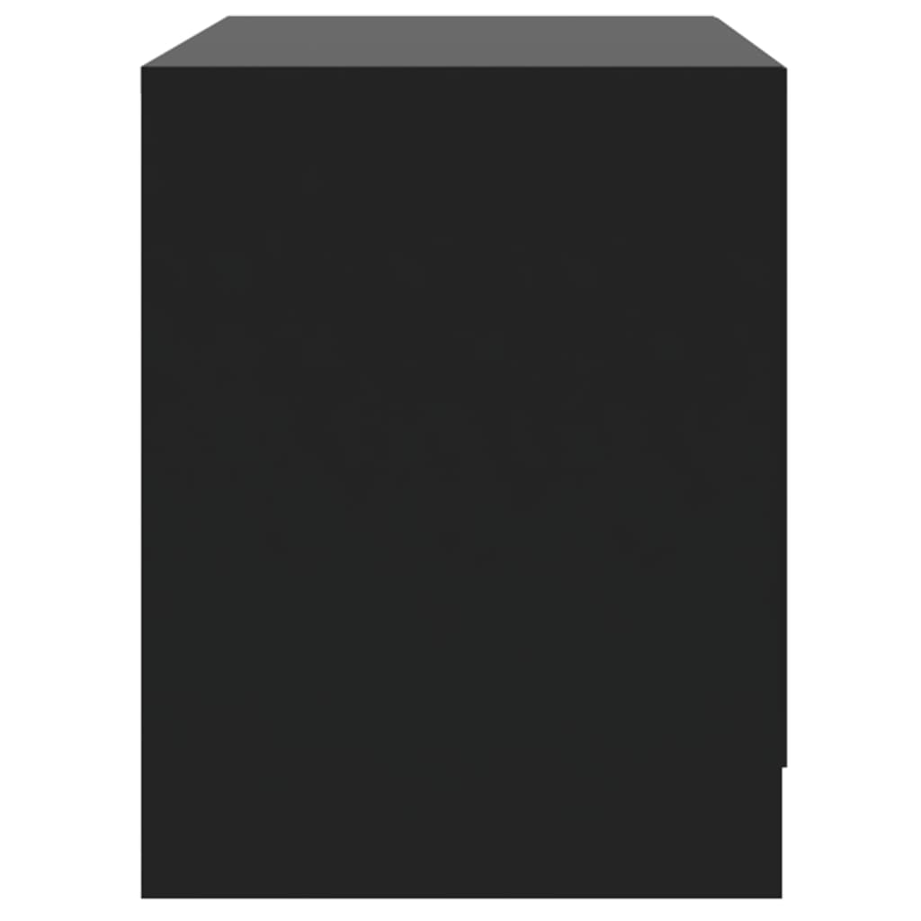 vidaXL Nachtkastje 45x34,5x44,5 cm spaanplaat zwart