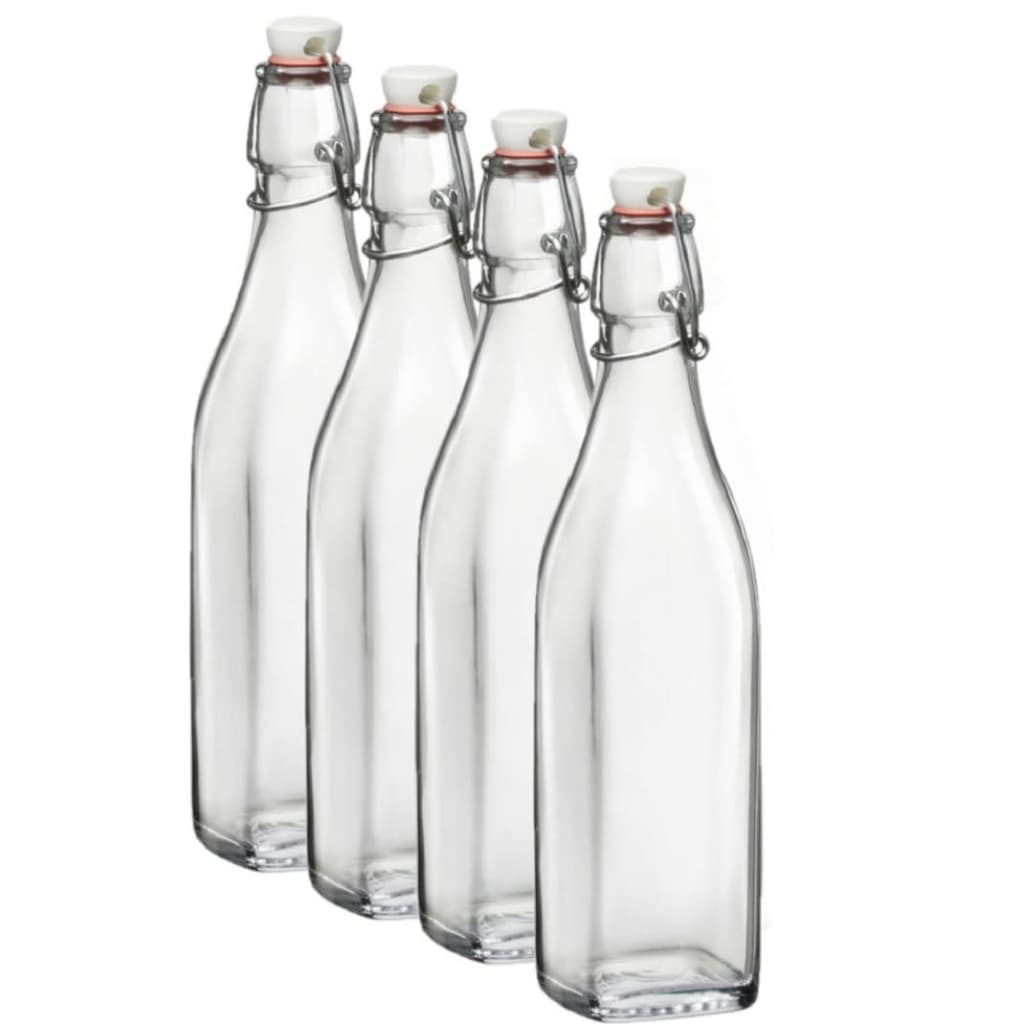 6x Beugelflessen/weckflessen transparant liter - kopen? | vidaXL.nl