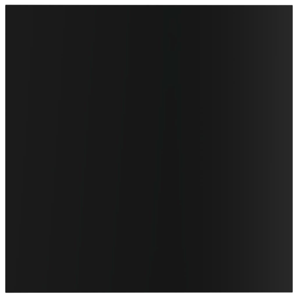 vidaXL Wandschappen 4 st 40x40x1,5 cm spaanplaat hoogglans zwart