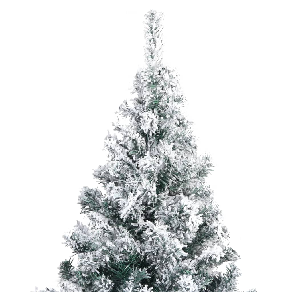vidaXL Kunstkerstboom met sneeuw 210 cm PVC groen