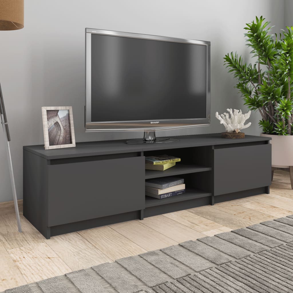 vidaXL Tv-meubel 140x40x35,5 cm bewerkt hout grijs