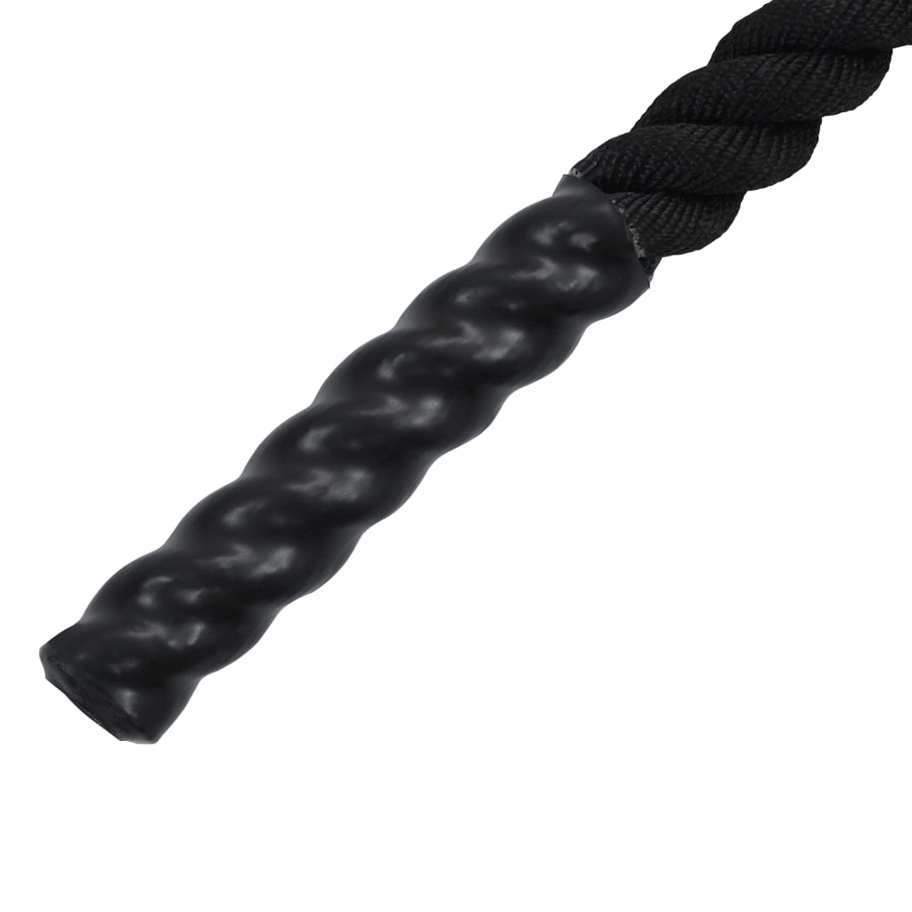 vidaXL Battle rope 15 m polyester zwart